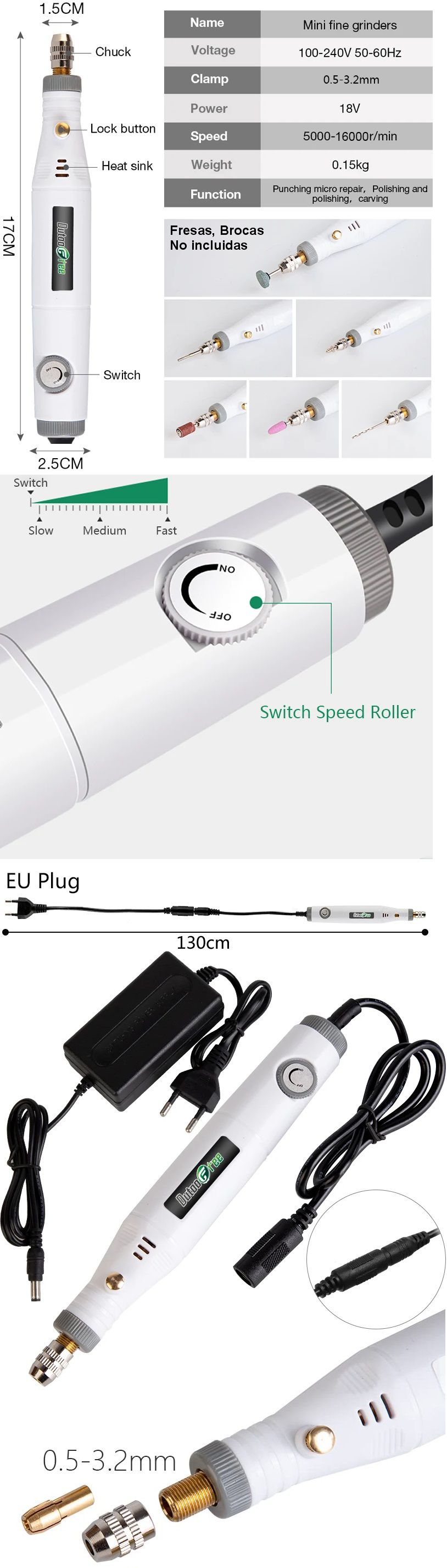 Mini Taladro de mano 12v